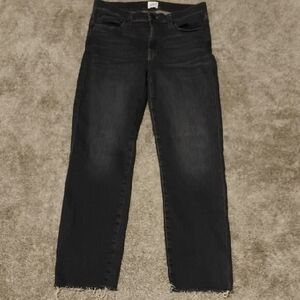 Edwin Jeans Bree Faded Black Raw Hem